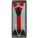 Red Herringbone Braces by Michelsons