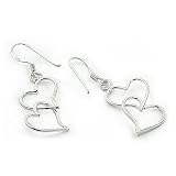 Double Heart Trendi Fish Hook Earrings