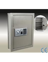 Office Product: Digital Electronic Flat Recessed Wall Hidden Safe Security Box Jewelry Gun Cash (Off White/Light Grey) - Able