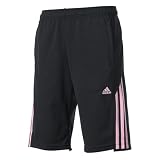 adidas（アディダス） トレーニングアパレル レディース ウォームアップハーフパンツ ブラック／クリアライトピンク