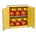 Eagle 1932SC6 Combo Safety Cabinet for Flammable Liquids, 2 Door Manual Close, 30 gallon, 44"Height, 43"Width, 18"Depth, Steel, Yellow