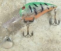 JLVLures Deep Crankbait Fire Tiger Prism : Diver Lures JLV Freshwater Smallmouth Steelhead Pike Salmon Trout
