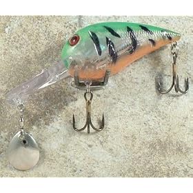 JLVLures Deep Crankbait Fire Tiger Prism : Diver Lures JLV Freshwater Smallmouth Steelhead Pike Salmon Trout