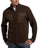 Alex Stevens Men's 100% Cotton Military Full Zip Sweater with Sherpa Collar