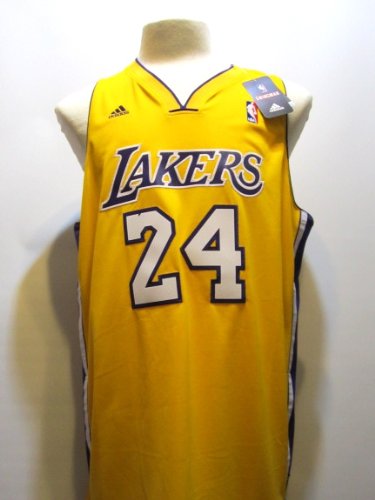 Kobe Bryant Los Angeles Lakers Adidas Swingman Jersey with SEWN on LETTERS SIZE: XL