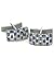 14K White Gold and Diamond Sapphire Checkerboard Cufflinks