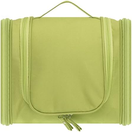 Less Like Hanging Carry Case Travel Tolietry Bag For Men and Women Toiletries Kit Organizer Bathroom Storage Cosmetic Bag For Cosmetic, Makeup, Shaving, Shampoo, Personal Items Green