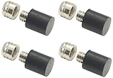 ベスト 棚ダボ ねじ込みタイプ ゴム付 10ミリ×W1/4 黒 4個入リ N-254
