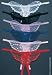 Sheer Crotchless Panty Sexy Lingerie Intimate Apparel with Butterfly Applique Pearl and Sequined Detail