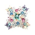 Large Colourful Floral Brooch