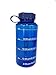 Blue Hydr-8 Time Marked Sports Water Bottle Hydration System 32oz 1000mL