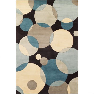 Momeni New Wave Chinese Hand Tufted 5-3-by-8-0 Wool Rug  NW-37 TEL000, Teal