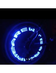 Sports: Gogogo Waterproof LED Letter Flash Wheel Tyre Valve Light for Car Bike Bicycle Motorcycle Motorbicycle Blue - Gogogo