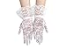 Simplicity Lace Floral Short Tulle Bridal Gloves for Dress, Driving, Wedding