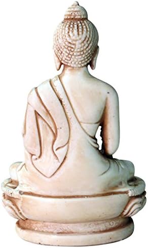 Solid Resin Buddha Statues in Shakyamuni, Medicine, Teaching, Protection and Meditation Poses (Ivory, Shakyamuni 3: Small)