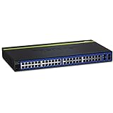 TRENDnet 48-Port 10/100/1000 Mbps Gigabit Web Smart Switch with 4 shared SFP Slots TEG-448WS