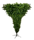 Good Tidings Upside Down Artificial Prelit Christmas Tree 4-1/2 Feet Tall with 450 Clear Lights