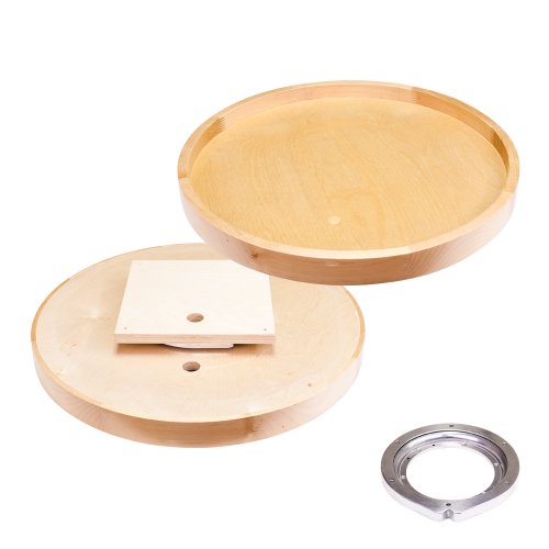24" Round Wooden Lazy Susan with swivel