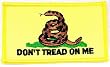 Gadsden Flag Yellow Embroidered Patch Don't Tread on Me Tea Party Iron-On American Military Emblem
