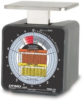 Dymo by Pelouze K5 5-lb.Capacity Radial Dial Mechanical Package Scale, 4-1/2 x 4 Platform by Pelouze