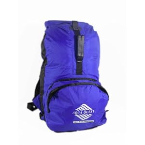 Aqua-Quest 100% Waterproof Ultra Light & Folding Collapsible Bag Backpack Drybag - "Himal" 20L Blue & Black Model