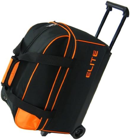 Elite Basic 2 Ball Roller Bowling Bag- Black/Orange