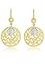 Cable Sterling Silver Filigree Two Tone Round Euro title=