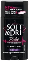 Soft & Dri Pulse Active Stripe Solid Anti-Perspirant Deodorant, Sweet Bliss, 2.6-Ounce Tubes (Pack of 4)