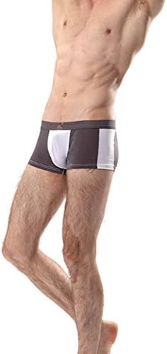 Etosell Mens Comfort Suit Color Matched Boxers Nylon Underwear Underpants Gray XL
