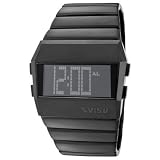 EVISU Men's EV-7007-33 Digi-Man Black Ion-Plated Stainless Steel Digital Bracelet Watch
