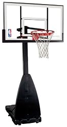 Spalding Portable Basketball System with 54-inch Aluminum Framed Glass Backboard