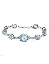 Genuine Morne Rouge (TM) Bracelet. 24.80 Ctw Topaz Sterling Silver Bracelet - Material/Stone: Topaz. 14 grams in weight and 7.5 inches in length. 100% Satisfaction Guaranteed.