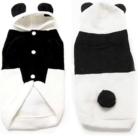 XIDAJE store Pet Dog Winter Warm Panda Clothes Puppy Hoodie Coat Doggy Cat Outfit Fancy Dress