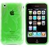 AEVI24 Apple iPhone 3G / 3GS Designer Schutzh�lle Silikon TPU H�lle Etui Tasche Case Hard Cover Flower Blume Ephine Bl�te Gr�n Green (Transparent) TOP