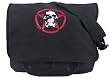 Black Vintage Paratrooper Bag Skull in Red Star