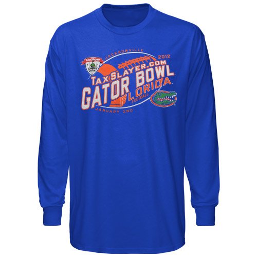 Florida Gators 2012 Gator Bowl Bound Fried Long Sleeve T-Shirt - Royal Blue (Medium)