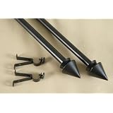 A&F Rod D�cor - NEW Decorative Curtain Rod #65, 28-48 inch, Black by 