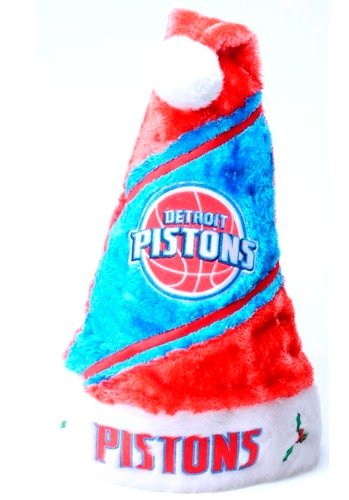 Detroit Pistons NBA Colorblock Himo Plush Santa Hat