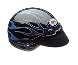 Bell Shorty Blue Flames Street Open Face Helmet