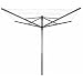 Brabantia Lift-O-Matic Rotary Dryer with 45mm Metal Soil Spear, 50m, 4 arms, Metallic Grey