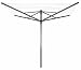 Kitchen & Housewares : Brabantia Lift-O-Matic Rotary Dryer with 45mm Metal Soil Spear, 50m, 4 arms, Metallic Grey