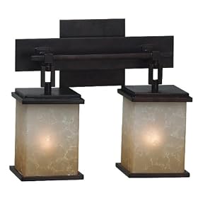 Kenroy Home 3373 Plateau 2-Light Vanity, Oil Rubbed Bronze
