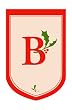 Monogram Holiday Garden Size Flag - B
