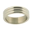Stainless Steel Ring Band 316L Multi Grooved Polish Finish 6mm Width by Bucasi