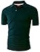 Ohoo Mens Slim Fit Short Sleeve Polo Comfort Soft Fine Cotton Blend Shirt