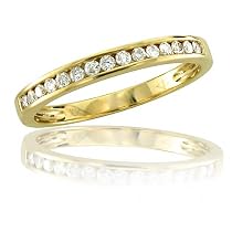 10k Yellow Gold Eternity Anniversary Diamond Band Ring, Size 7 (HI, I, 0.22 carat)