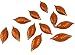 Club Pack of 12 Burnt Orange Shatterproof Finial Christmas Ornaments 4.75"