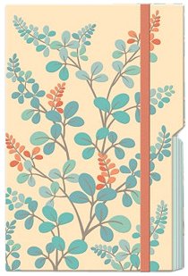 Blue/Orange Spring Leaves Edgewise Medium Journal