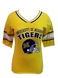 Missouri Tigers Mizzou Women's Jersey Tee With Sleeve Stripes