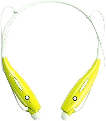 Universal Bluetooth Neckband Headphones S Gear -7000 Wireless Headset Sweatproof Running Gym Exercise Stereo Earphones Noise Cancelling Earbuds Cordless Yellow